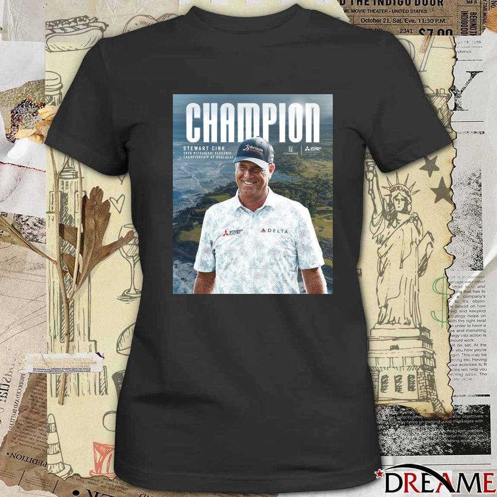 Stewart Cink 2026 Mitsubishi Electric Championship At Hualalai Champion PGA Tour Poster t-shirt