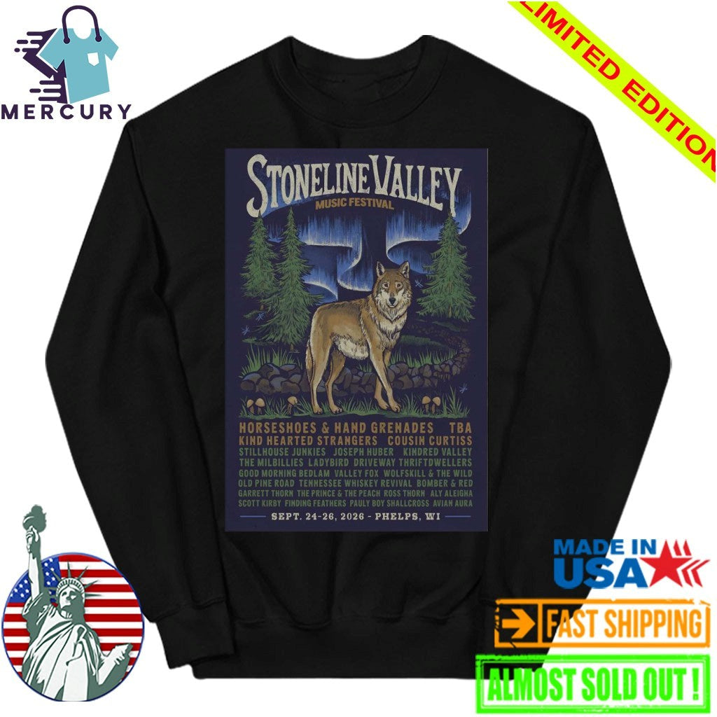 Stoneline Valley Music Festival Sept 24-26 2026 Phelps Wisconsin Poster Shirt
