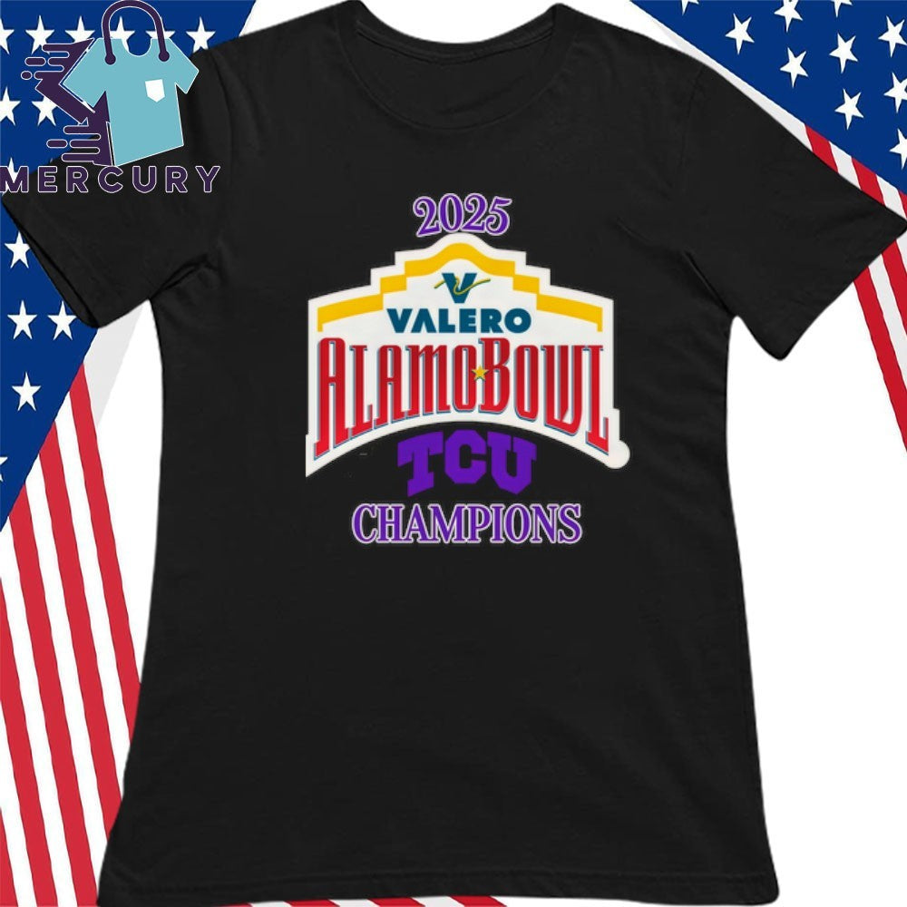 TCU Horned Frogs 2025 Valero Alamo Bowl Champions Logo Shirt