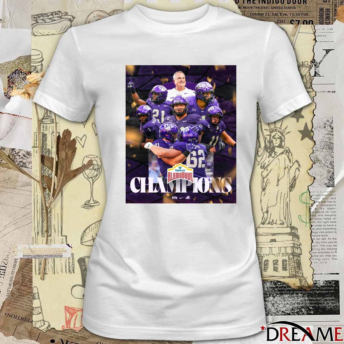 TCU Horned Frogs 2025 Valero Alamo Bowl Champions Poster t-shirt