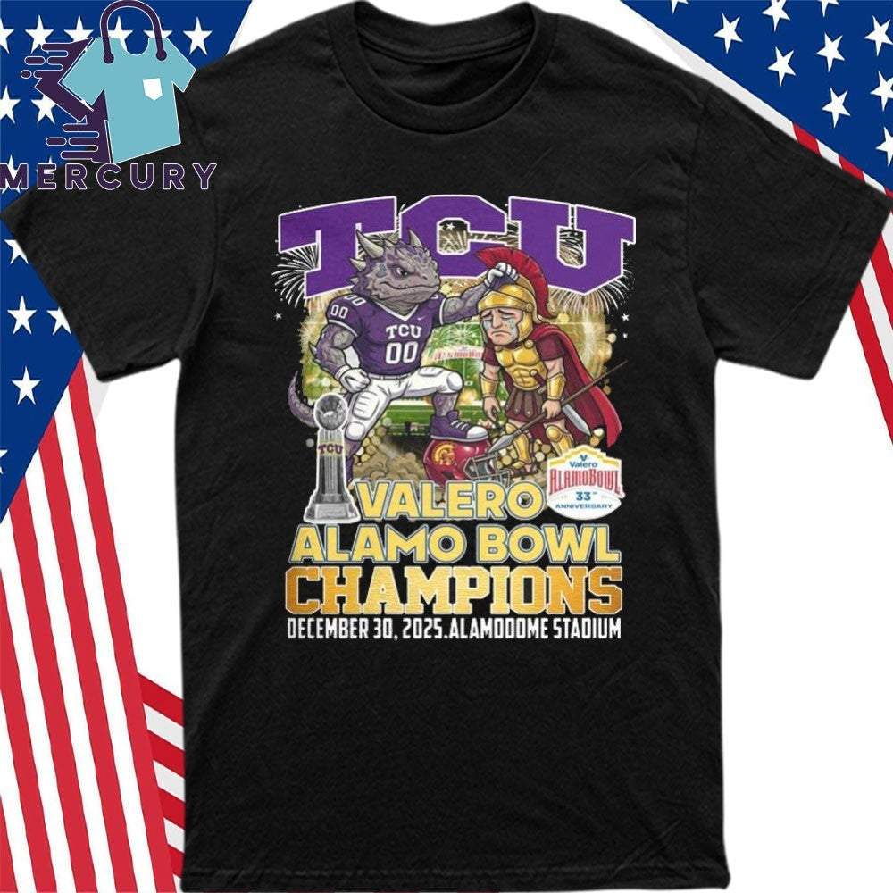 TCU Horned Frogs Valero Alama Bowl Champions 2025 Mascot Shirt