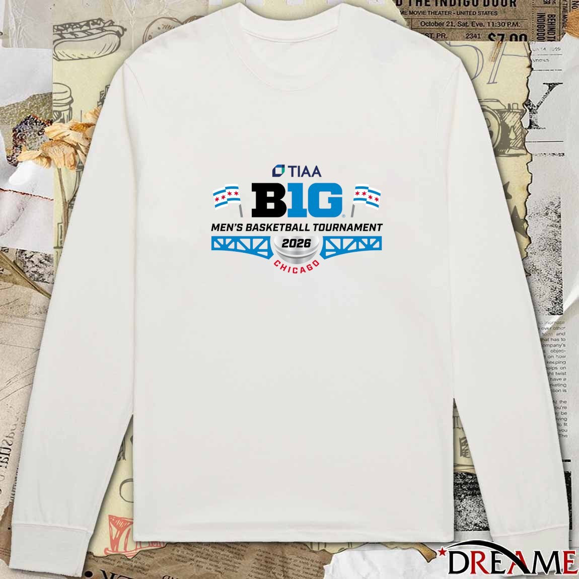 TIAA Big Ten Men’s Basketball Tournament 2026 Chicago Logo t-shirt