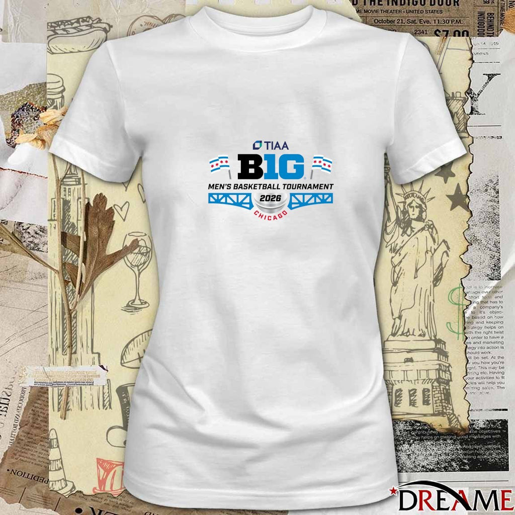 TIAA Big Ten Men’s Basketball Tournament 2026 Chicago Logo t-shirt