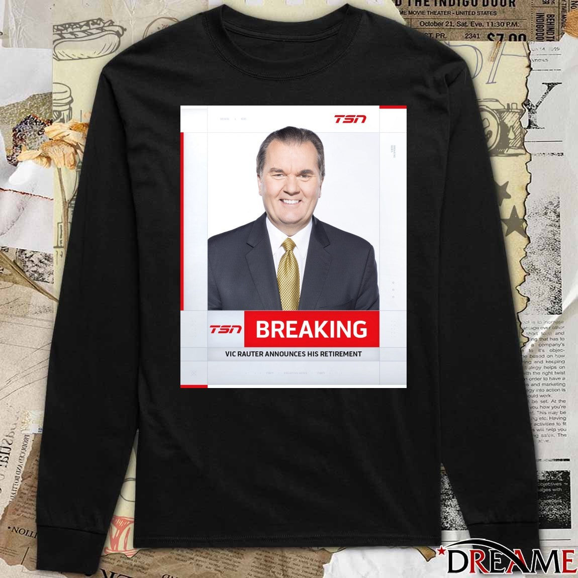 TSN Breaking VIC Rauter Announces His Retirement Poster t-shirt