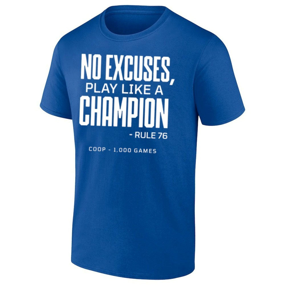 Tampa Bay Lightning No Excuses Play Like A Champion Jon Cooper 1000 Games Shirt