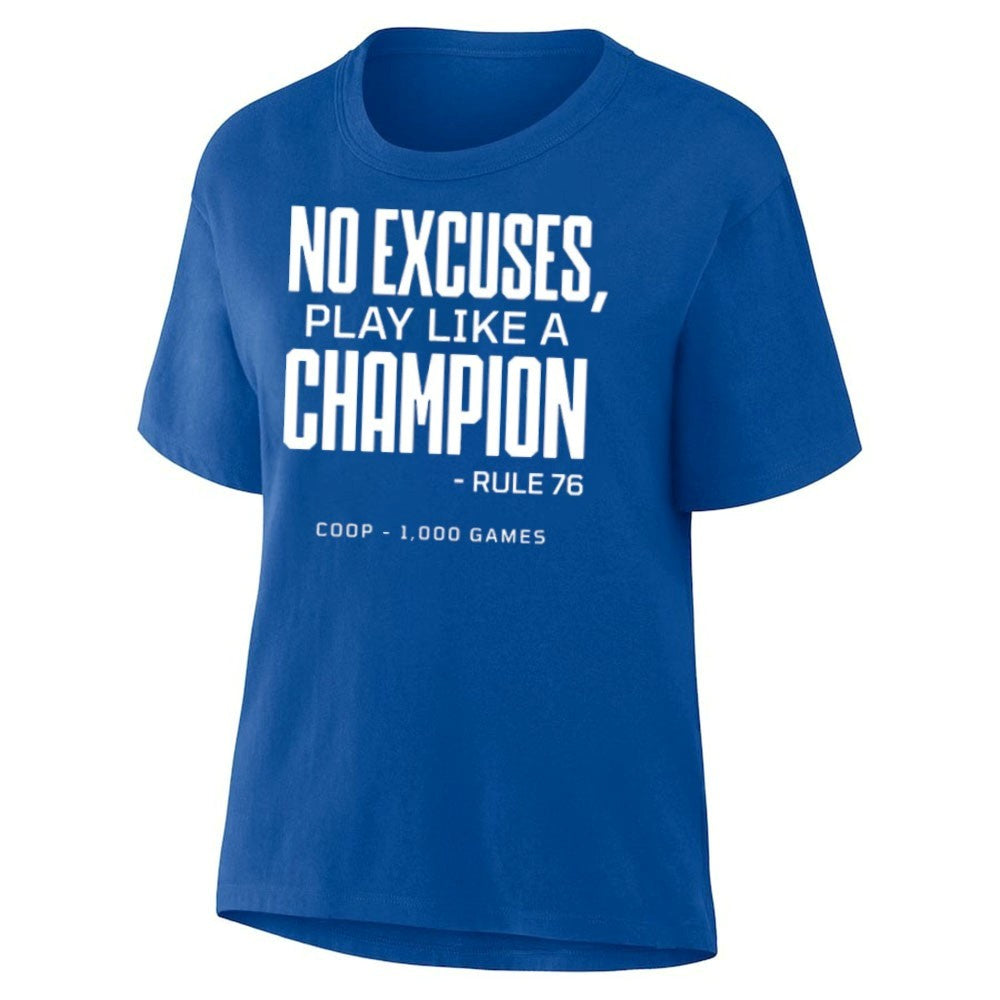 Tampa Bay Lightning No Excuses Play Like A Champion Jon Cooper 1000 Games Shirt
