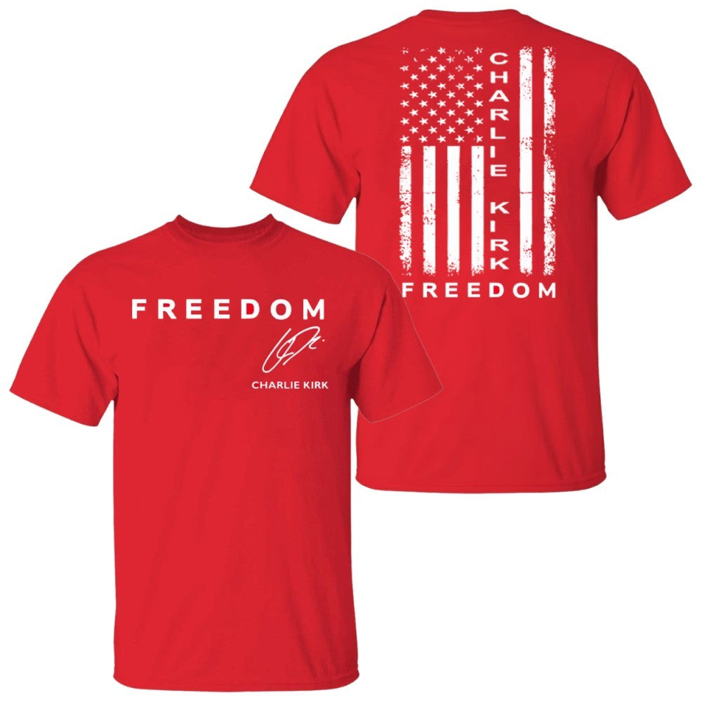 Target Employee Wearing Charlie Kirk Freedom Shirt