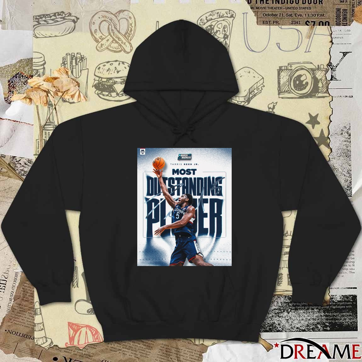Tarris Reed Jr. Uconn Huskies 2026 NCAA Men’s Basketball Most Dustanding Player Signature Poster t-shirt