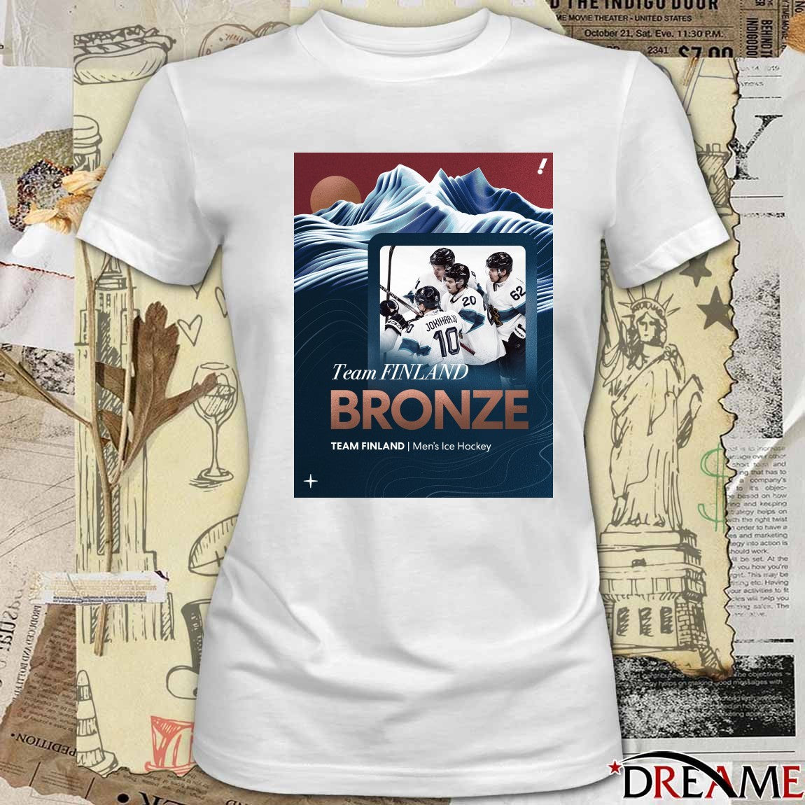 Team Finland Takes Bronze In Men’s Ice Hockey Back To Back Winter Olympic Medals Poster t-shirt