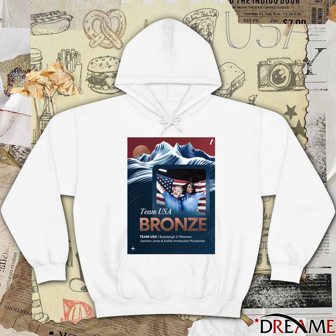 Team USA Bronze Bobsleigh 2-Woman Jasmine Jones And Kaillie Armbruster Humphries Poster t-shirt