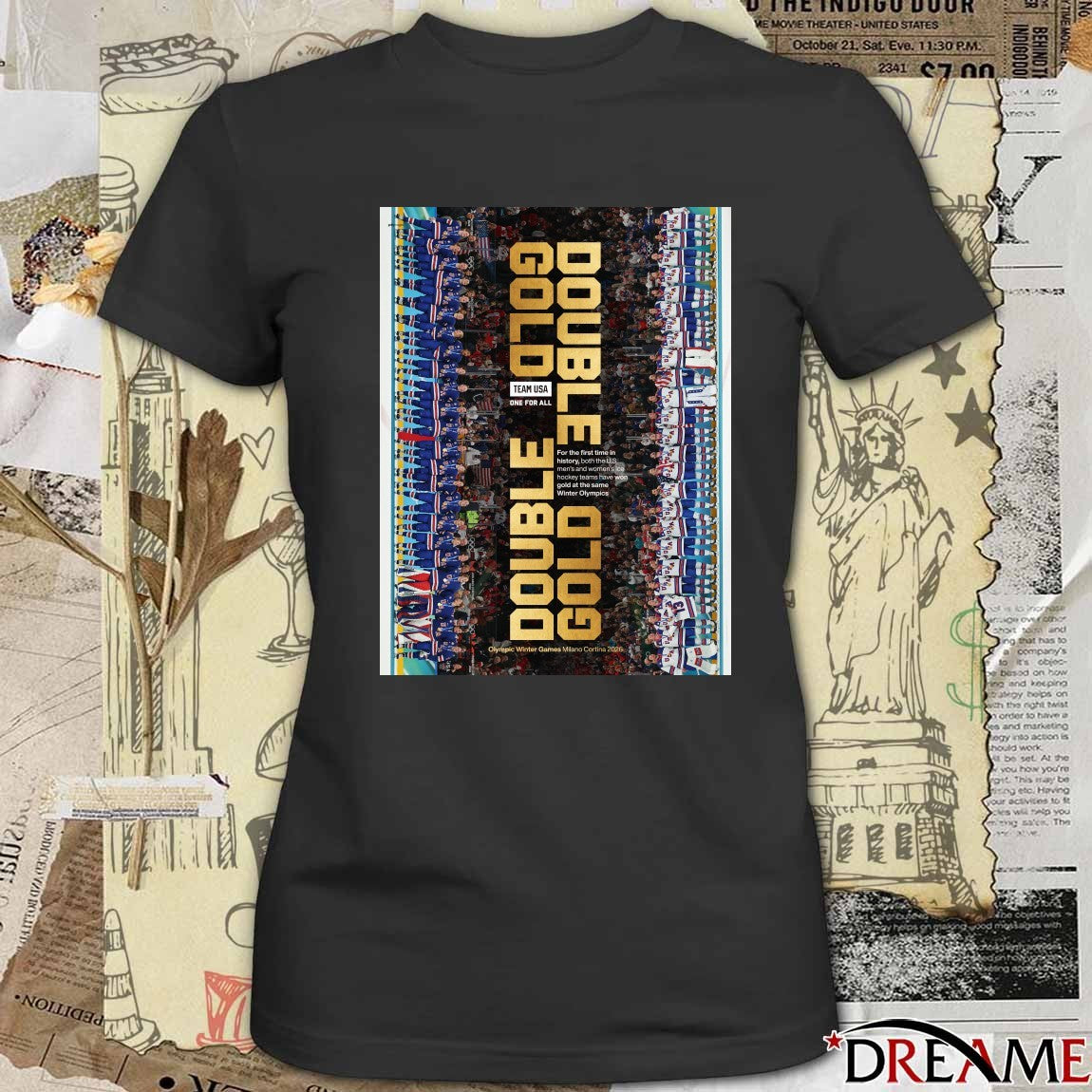 Team USA Double Gold Medal For Men’s Olympic Ice Hockey 2026 t-shirt