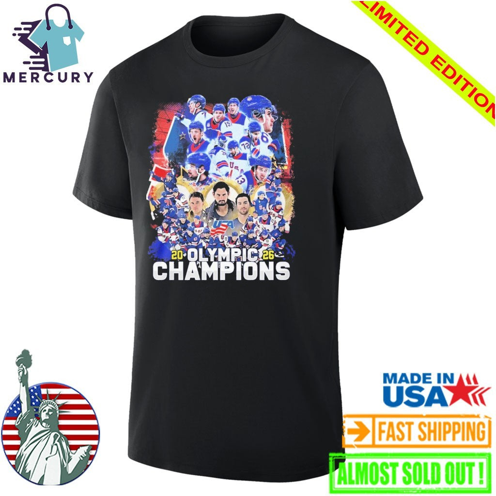 Team USA Men Ice Hockey 2026 Olympic Champions Shirt’