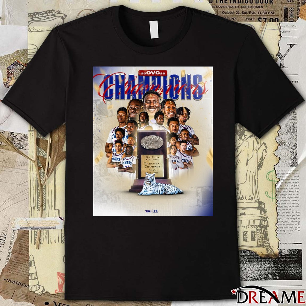 Tennessee State University Men’s Basketball 2026 Ohio Valley Conference Champions Poster t-shirt