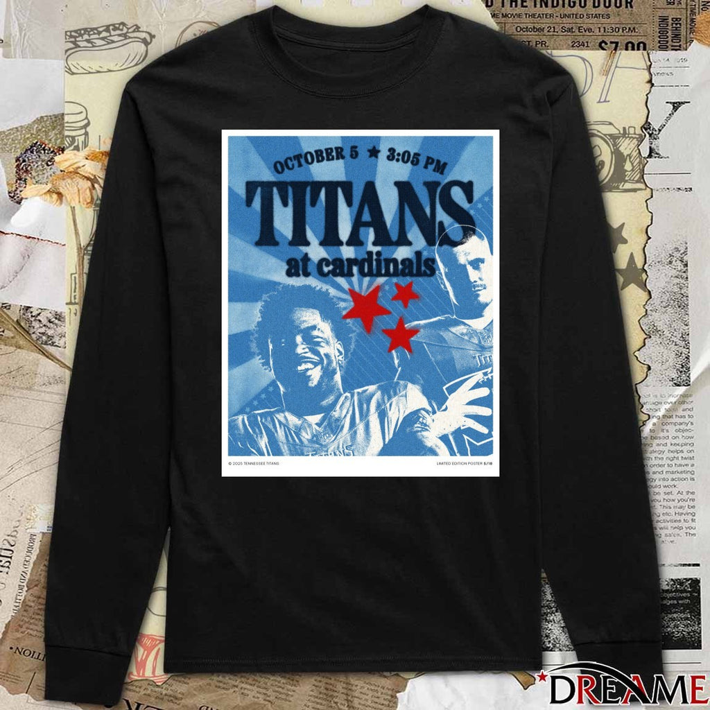 Tennessee Titans at Arizona Cardinals final score 22-21 October 5, 2025 Poster t-shirt