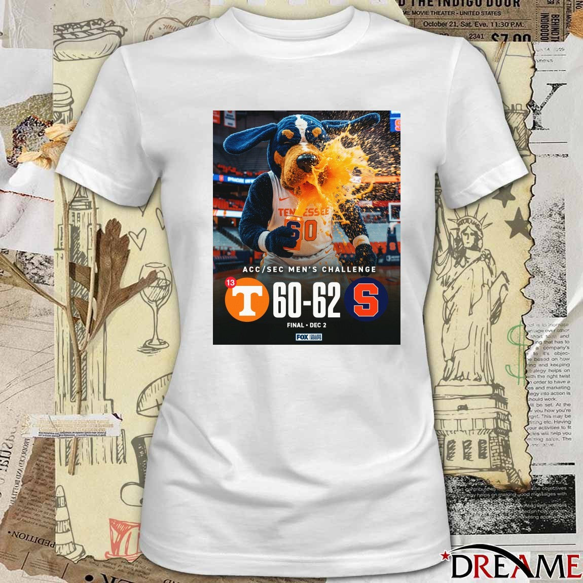 Tennessee Volunteers Vs Syracuse Orange ACC SEC Men’s Challenge Final Score 60 – 62 Dec 2 2025 Poster shirt
