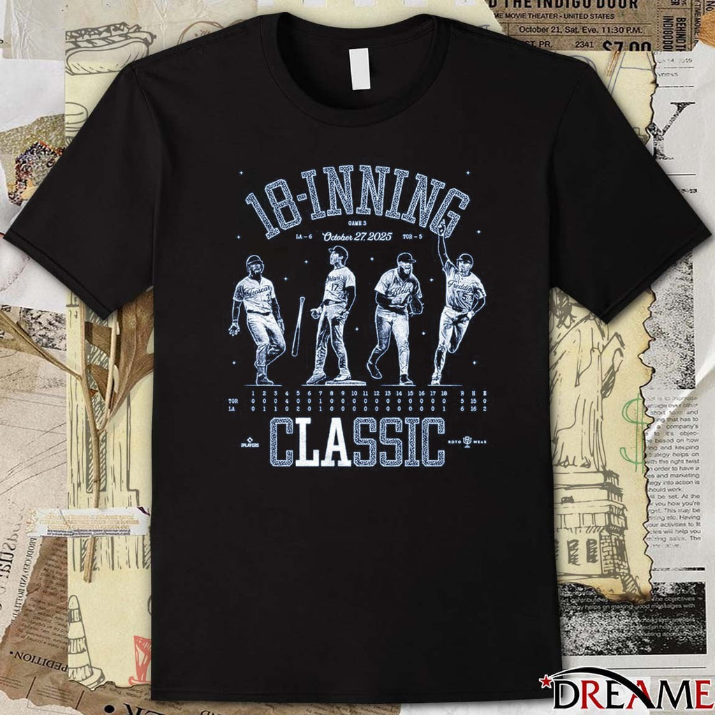 Teoscar, Ohtani, Klein And Freddie Los Angeles Dodgers 18-Inning Classic October 27 2025 t-shirt