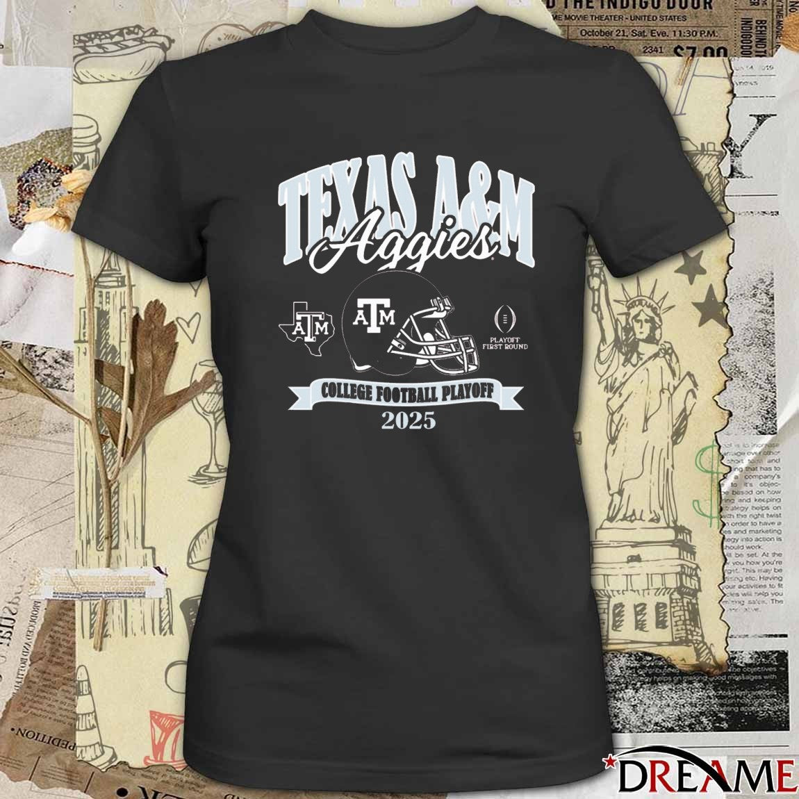 Texas A&M 2025 College Football Playoff Participant Playoff First Round Helmet t-shirt