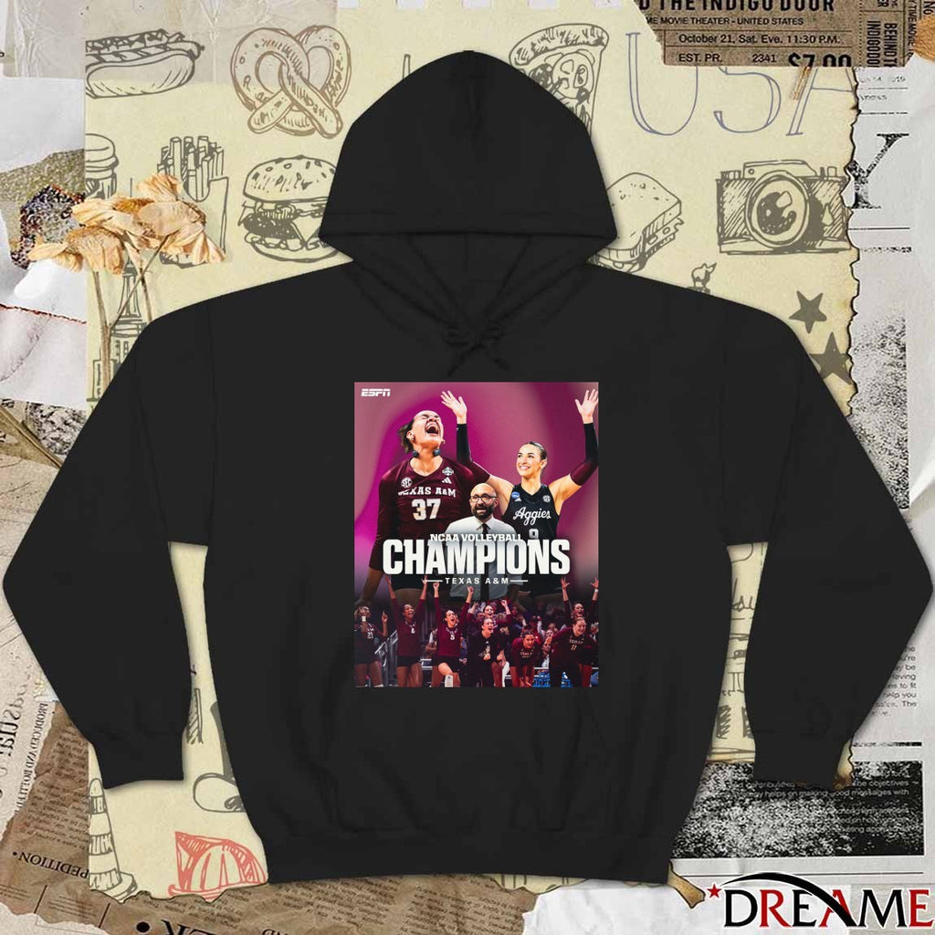 Texas A&M Wins It’s First-ever Volleyball National Championship In School History ESPN Poster t-shirt
