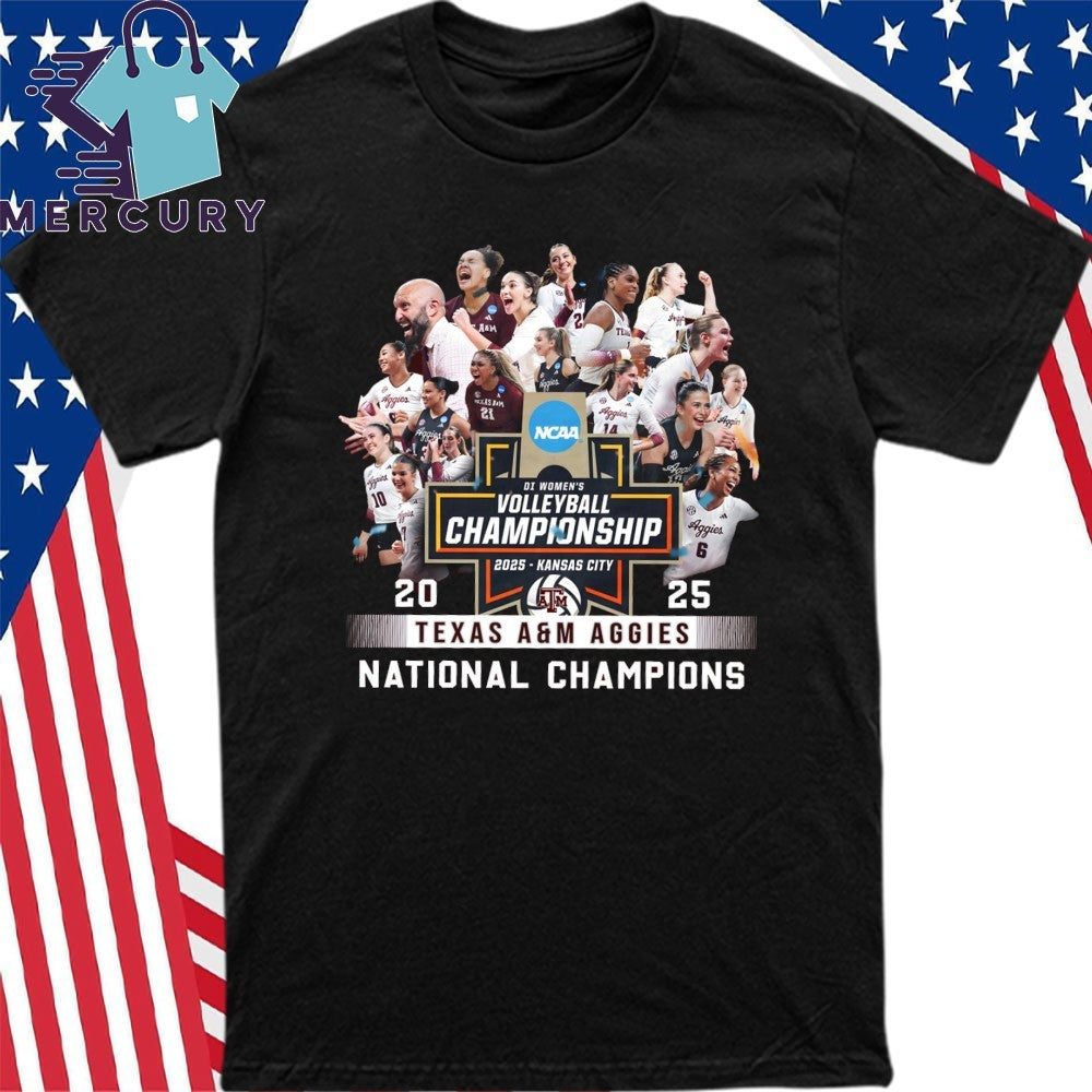 Texas Aggies Team Volleyball National Champions 2025 Shirt