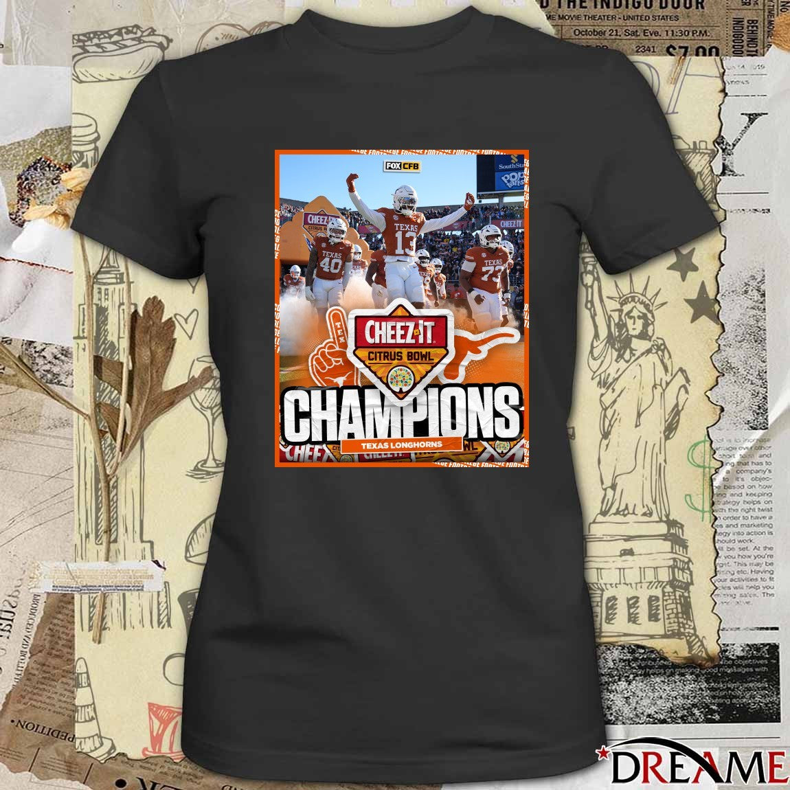 Texas Longhorns 2025 Cheez-It Citrus Bowl Champions FOX CFB Poster t-shirt