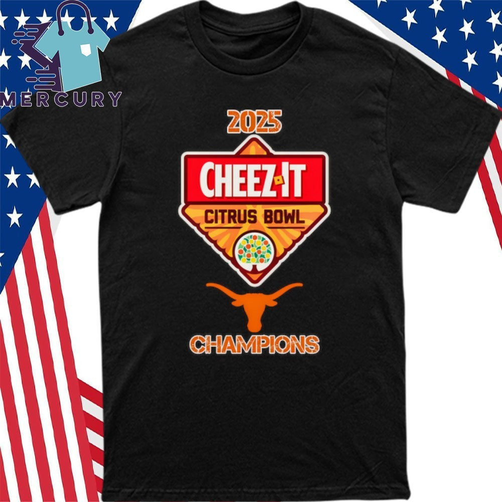 Texas Longhorns 2025 Cheez-It Citrus Bowl Texas Champions Logo Shirt