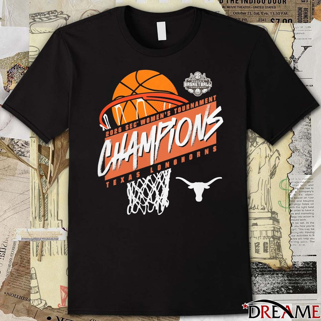 Texas Longhorns 2026 SEC Women’s Basketball Tournament Champions t-shirt