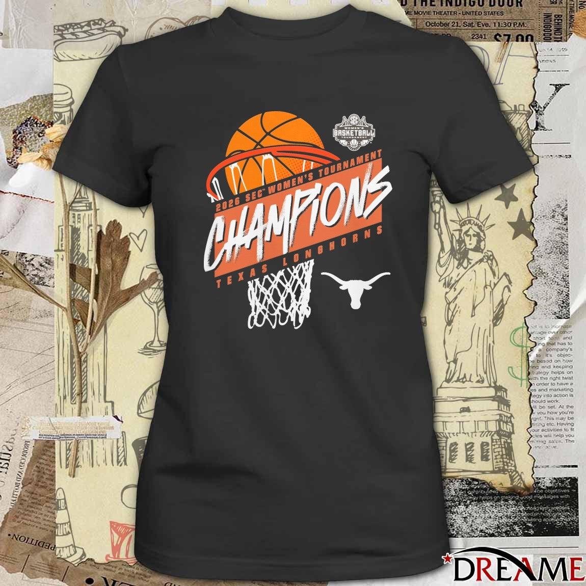 Texas Longhorns 2026 SEC Women’s Basketball Tournament Champions t-shirt