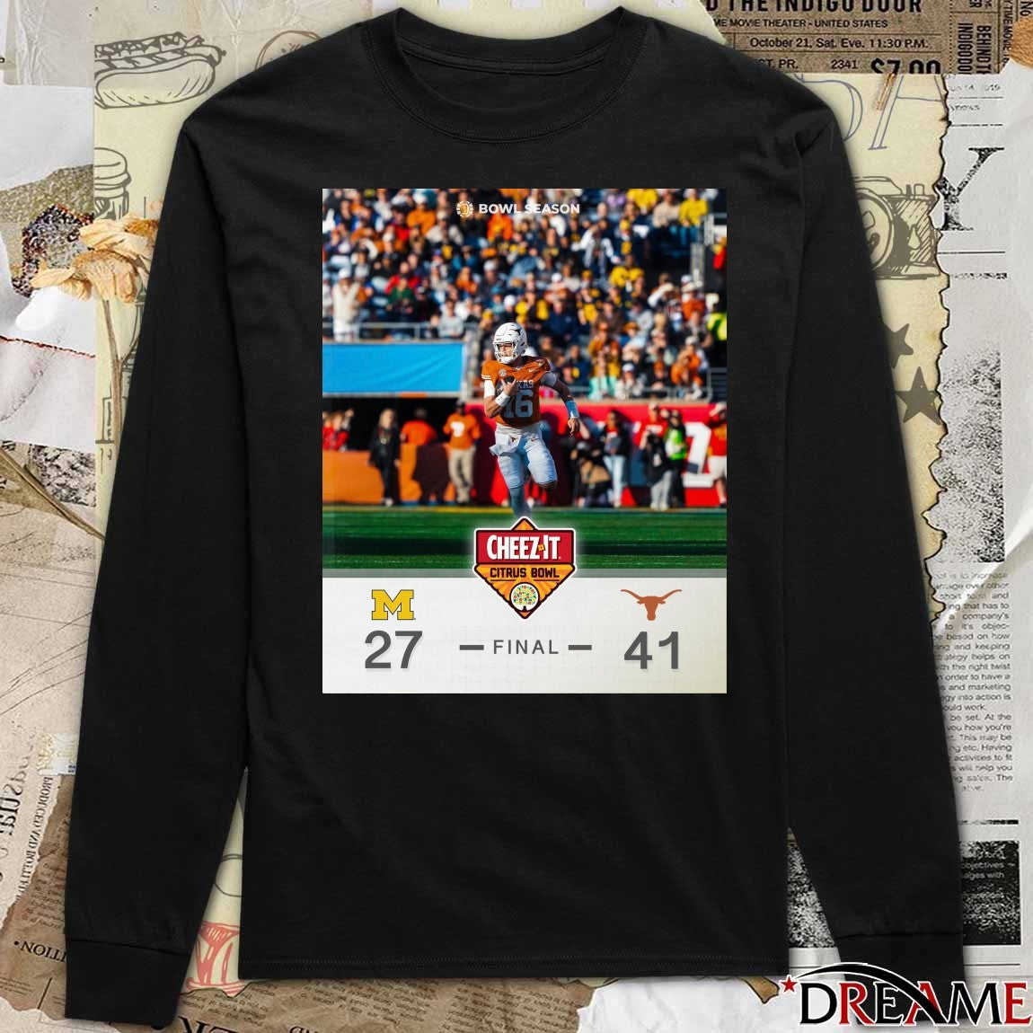Texas Longhorns defeated Michigan Wolverines 2025 Cheez-It Citrus Bowl Final Score 41 – 27 Poster t-shirt