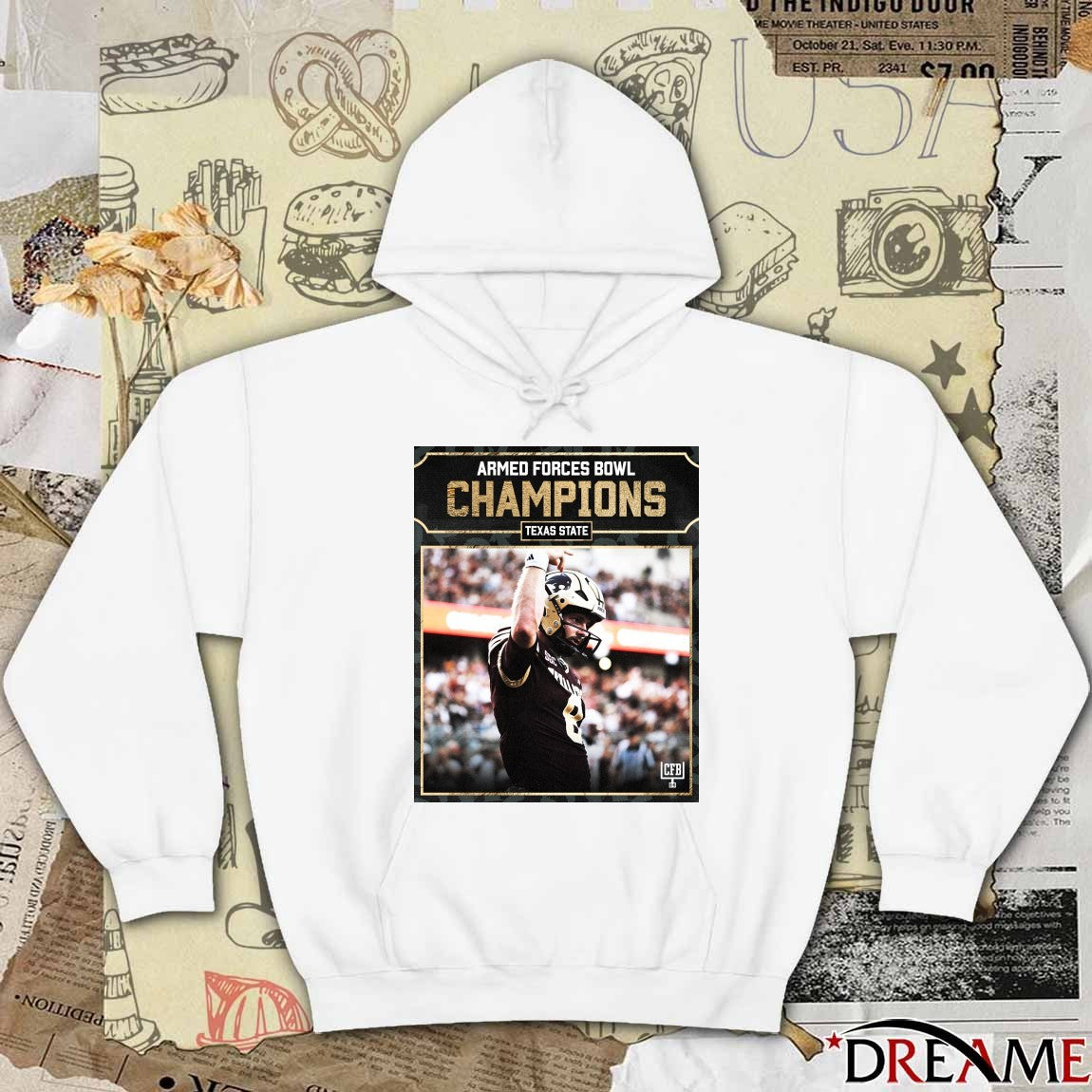 Texas State Bobcats 2026 Armed Forces Bowl Champions Poster t-shirt