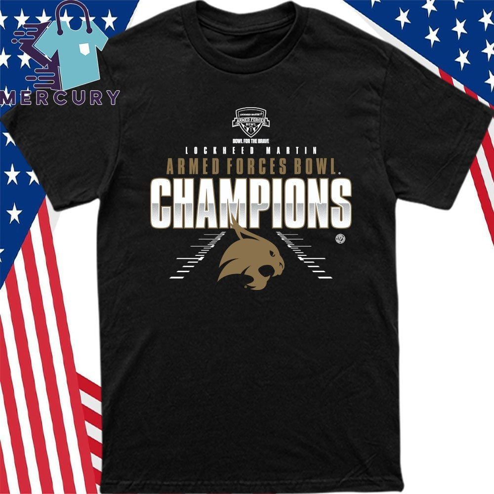 Texas State Bobcats Football 2026 Armed Forces Bowl Champions T-Shirt