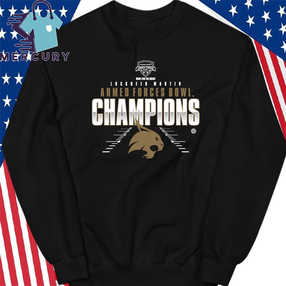 Texas State Bobcats Football 2026 Armed Forces Bowl Champions T-Shirt