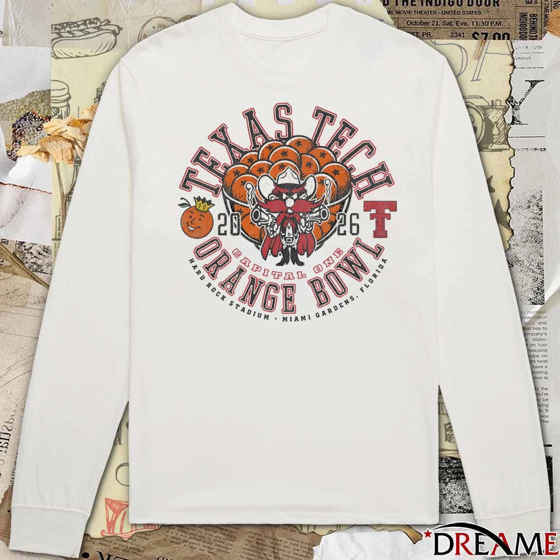 Texas Tech 2026 CFP Capital One Orange Bowl Vintage Concentrate t-shirt