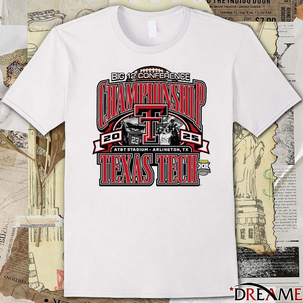 Texas Tech Red Raiders 2025 Big 12 Conference Championship AT&T Stadium Arlington TX Make Noise t-shirt