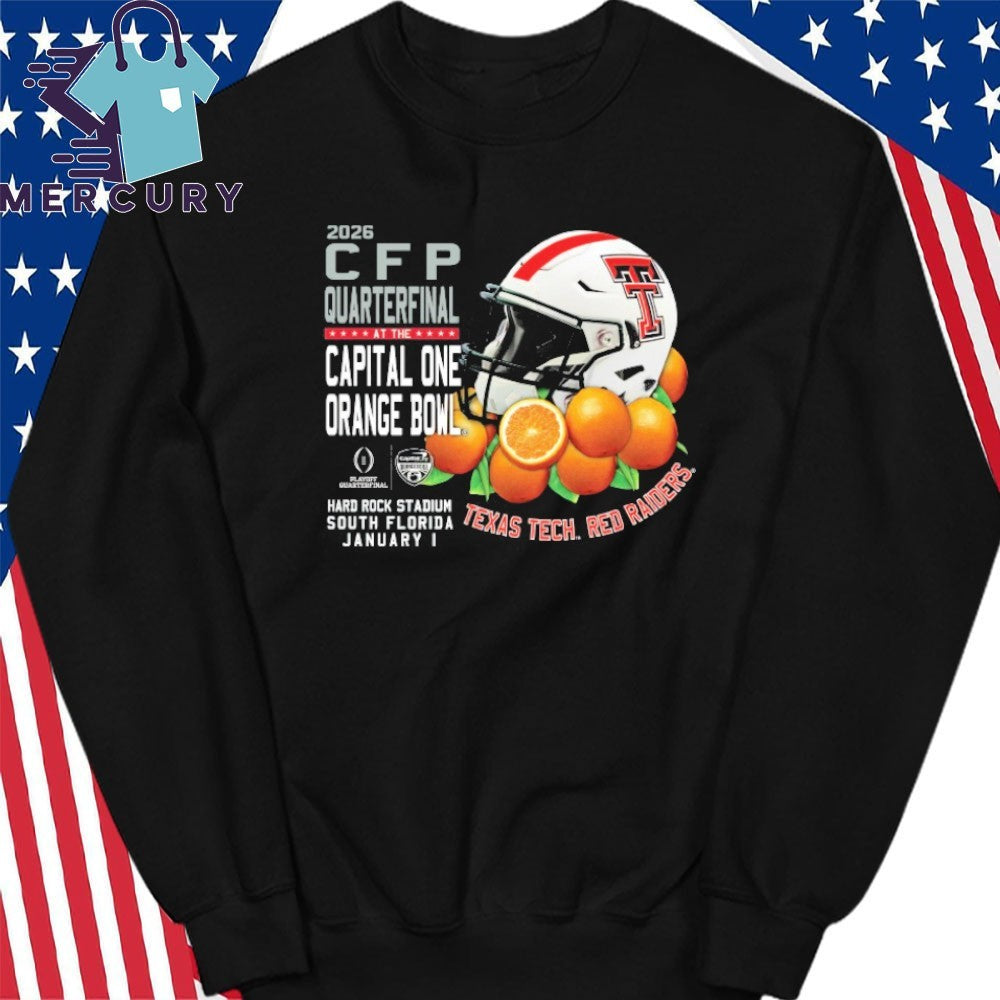 Texas Tech Red Raiders 2026 CFP At The Quarterfinal Orange Bowl At South Florida January 1, 2025 Shirt