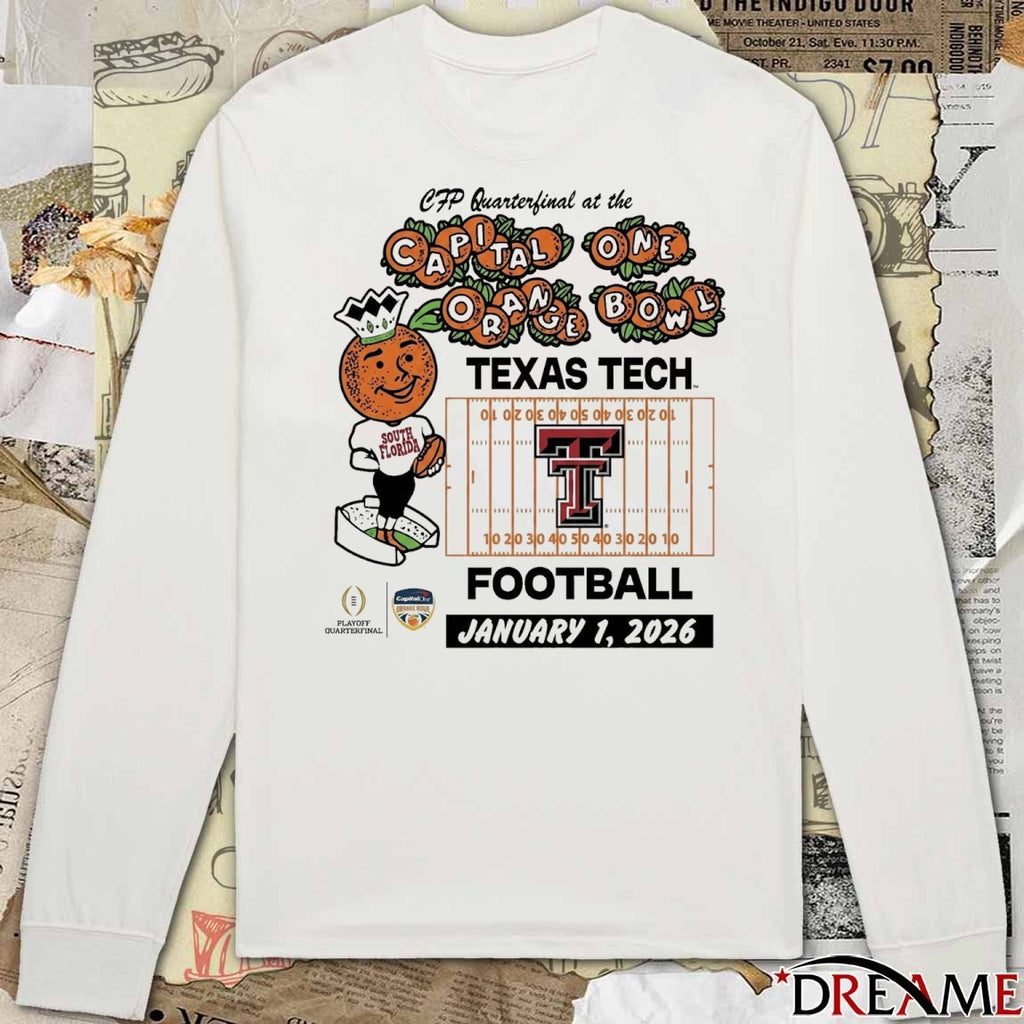 Texas Tech Red Raiders 2026 CFP Quarterfinal At The Capital One Orange Bowl Jan 1 t-shirt