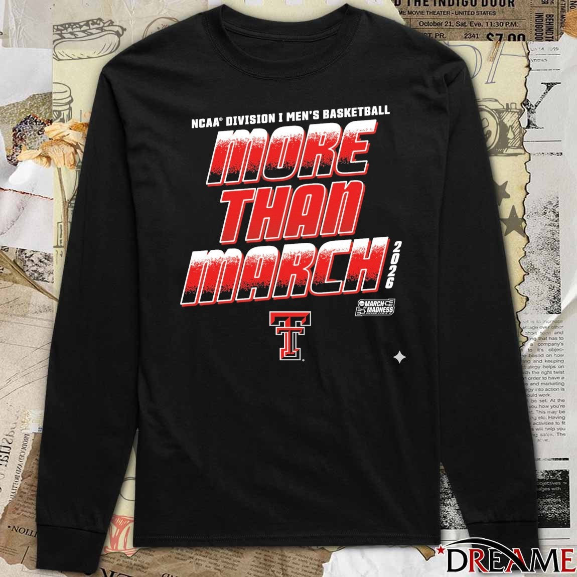 Texas Tech Red Raiders 2026 NCAA Division I Men’s Basketball More Than March t-shirt