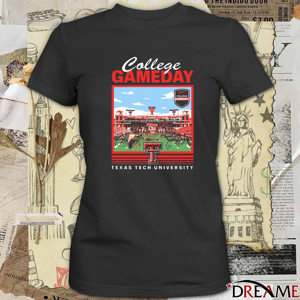 Texas Tech Red Raiders ESPN 2025 College GameDay Stadium Texas Tech University t-shirt