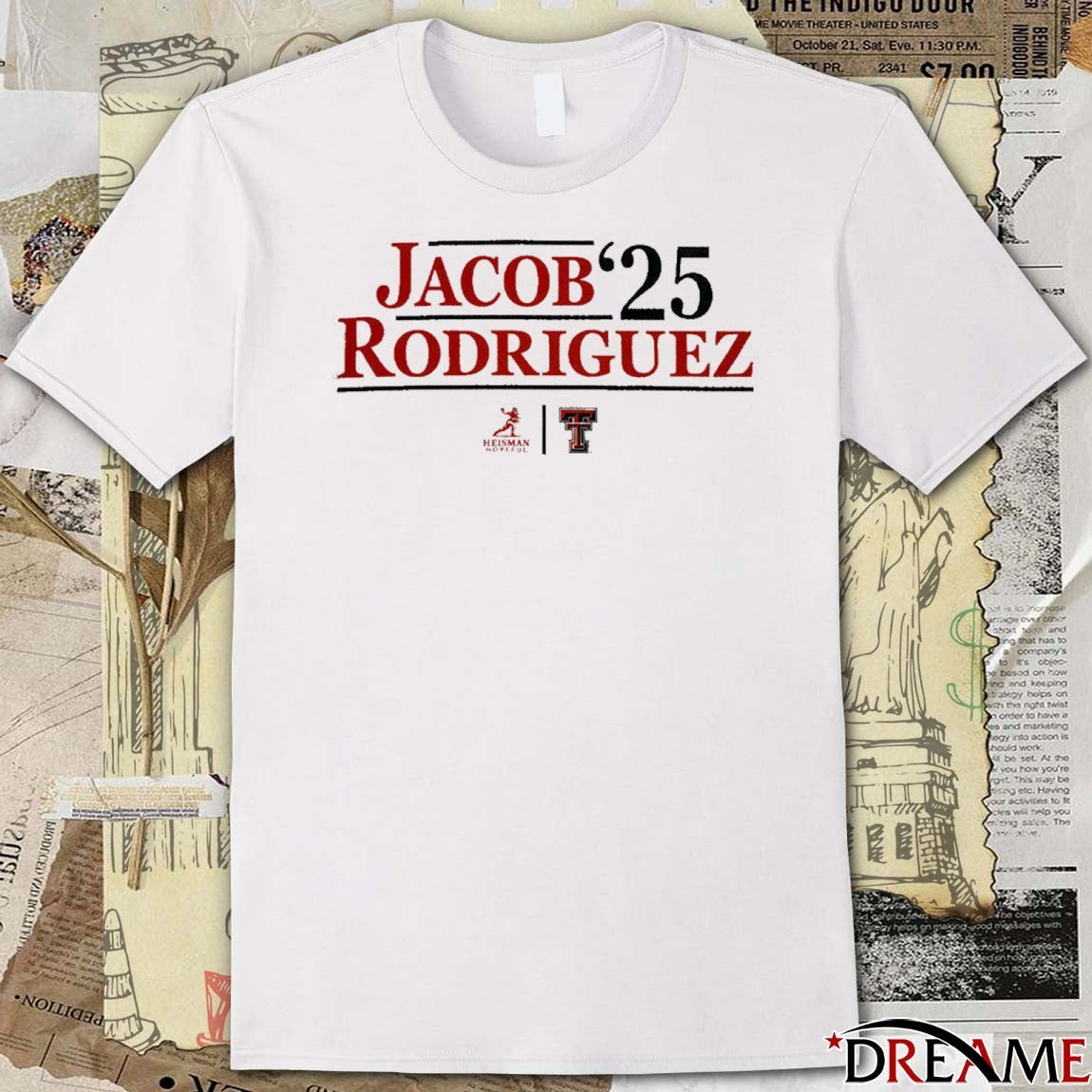 Texas Tech Red Raiders NIL Jacob Rodriguez ’25 Heisman Hopeful t-shirt