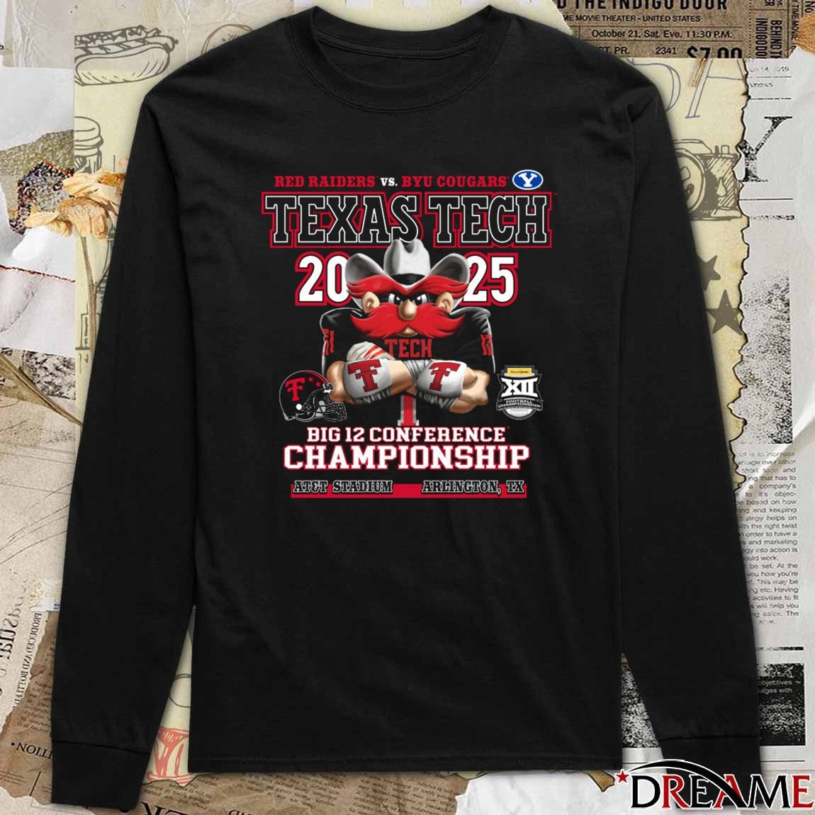 Texas Tech Red Raiders Vs BYU Cougars 2025 Big 12 Championship AT&T Stadium Arlington TX Wreck’em Gameday t-shirt