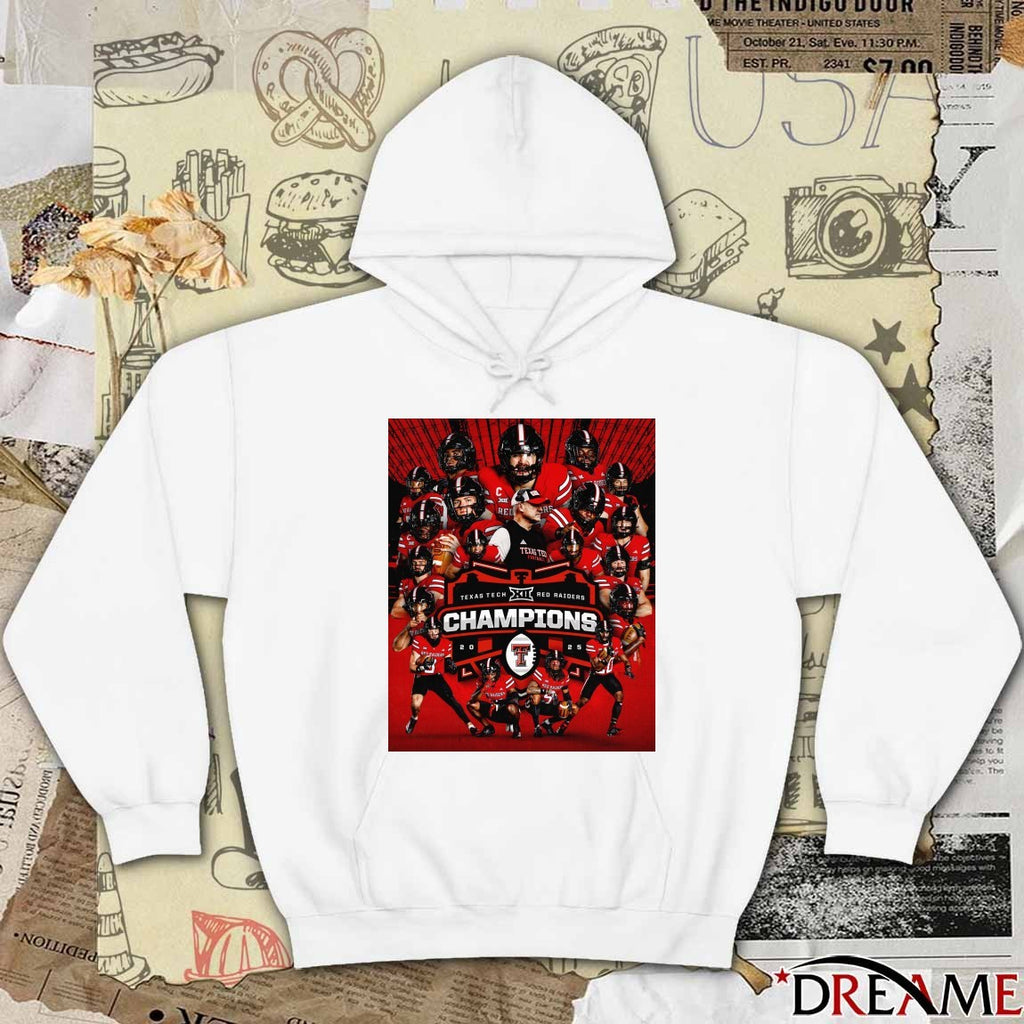 Texas Tech Red Raiders defeated BYU Cougars 2025 Big 12 Championship Poster t-shirt