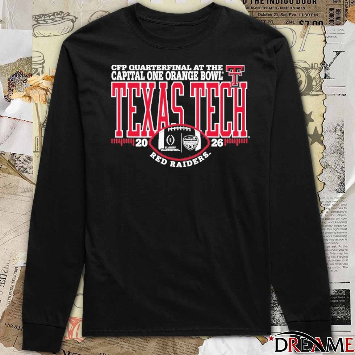 Texas Tech University Red Raiders Football 2026 College Football Playoffs Orange Bowl t-shirt