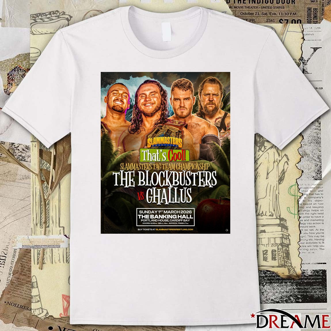 That’s Cool Slam Masters Tag Team Championship The Blockbusters Vs Ghallus March 1 2026 Poster t-shirt