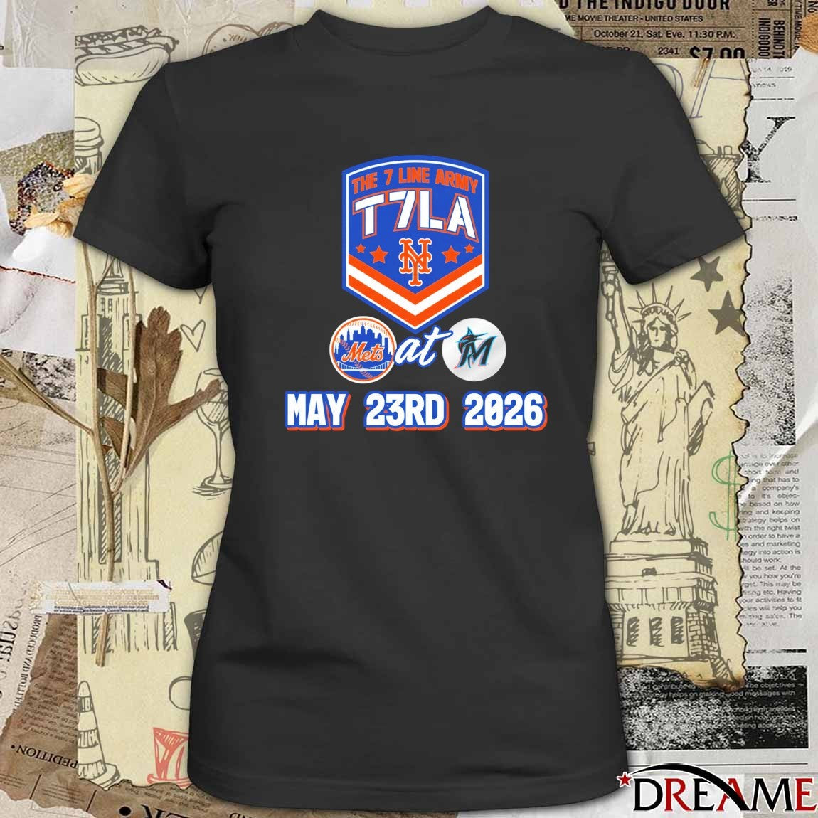 The 7 Line Army T7LA New York Mets At Miami Marlins 2026 t-shirt