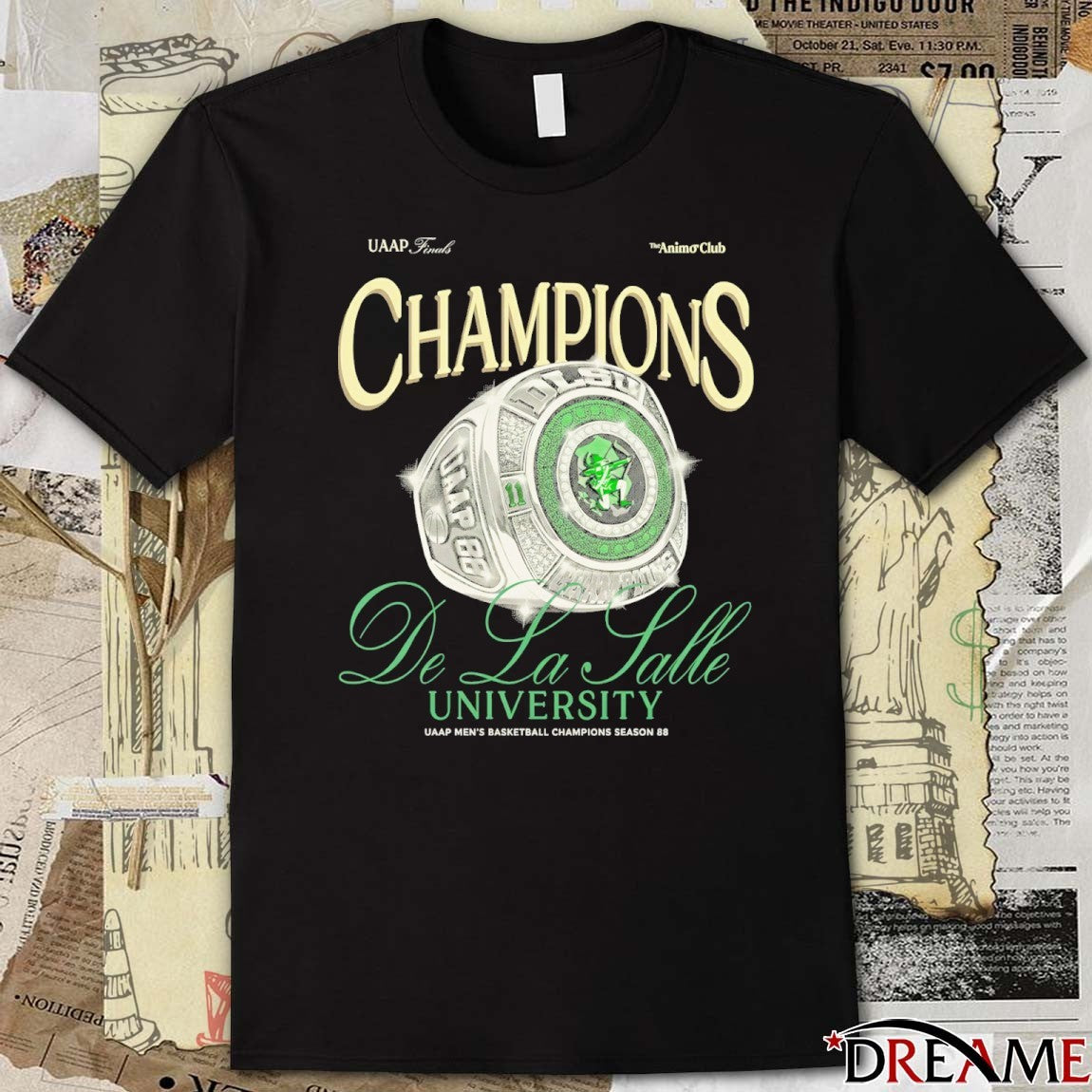 The Animo Club UAAP Finals Champions De La Salle University UAAP Men’s Basketball Champions Season 88 Ring t-shirt