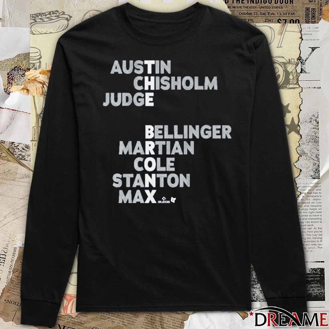 The Bronx Names 2026 Austin Chisholm Judge Bellinger Martian Cole Stanton Max t-shirt