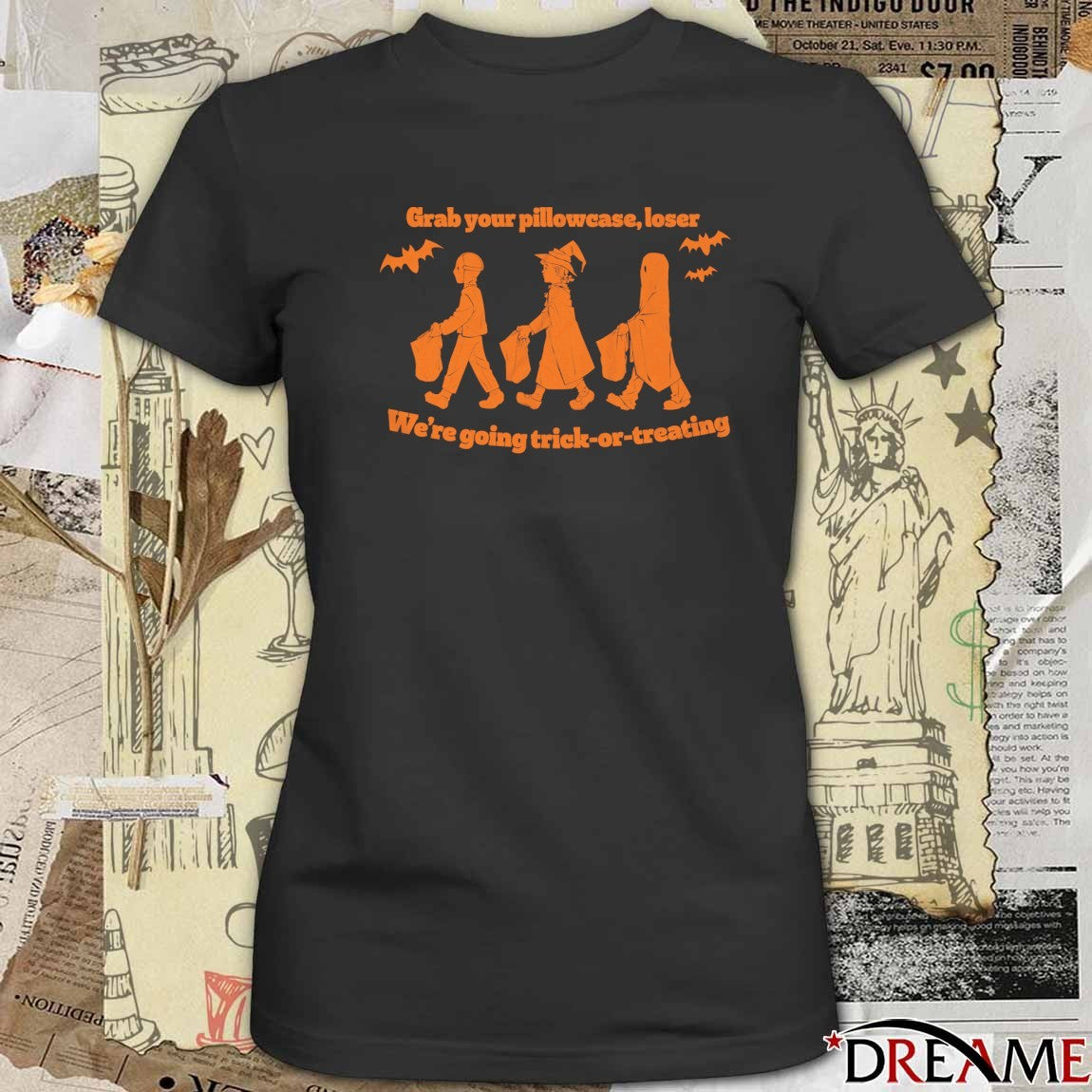 The Chivery Grab Your Pillowcase Loser We’re Going Trick-Or-Treating Halloween 2025 t-shirt