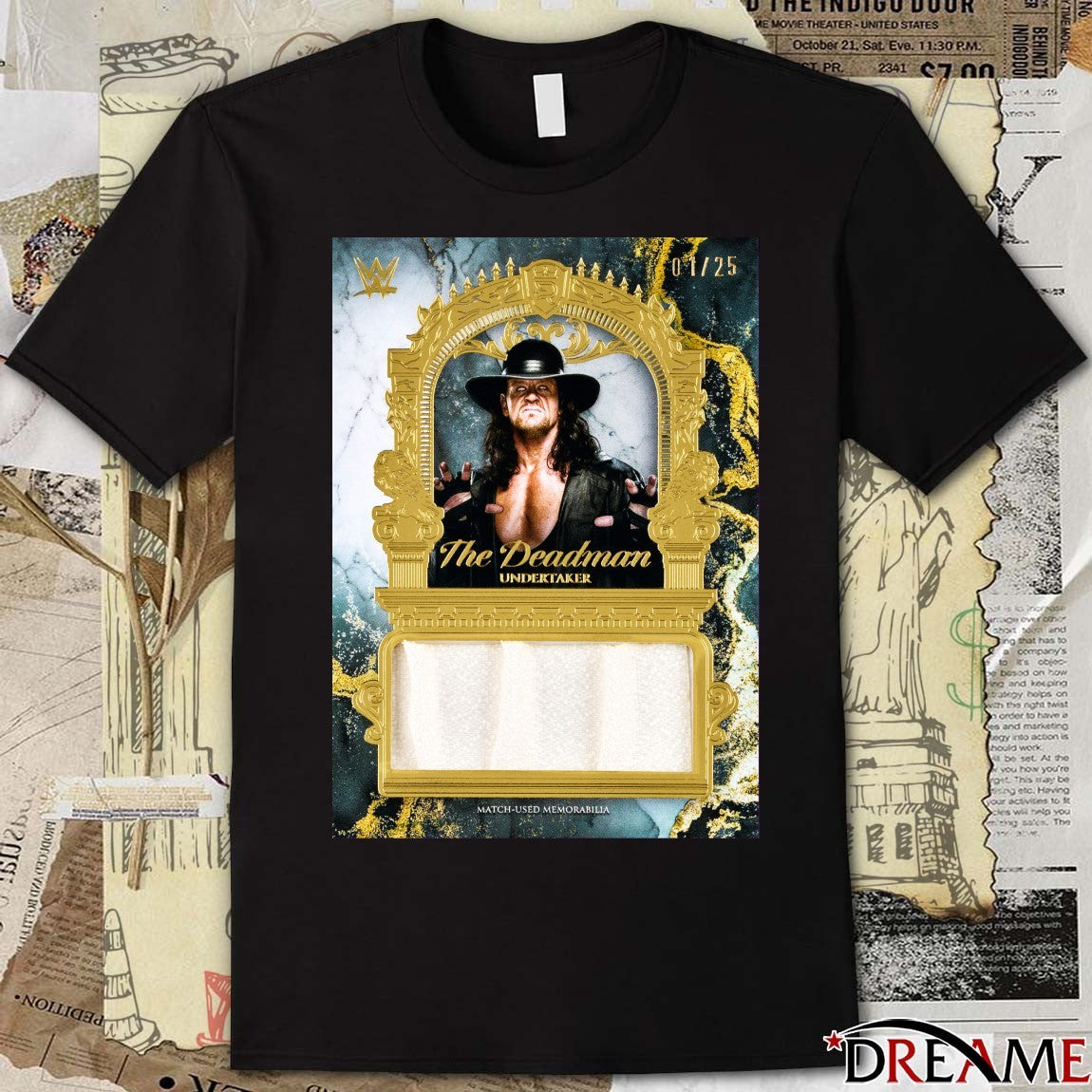 The Deadman Undertaker Match-Used Memorabilia t-shirt
