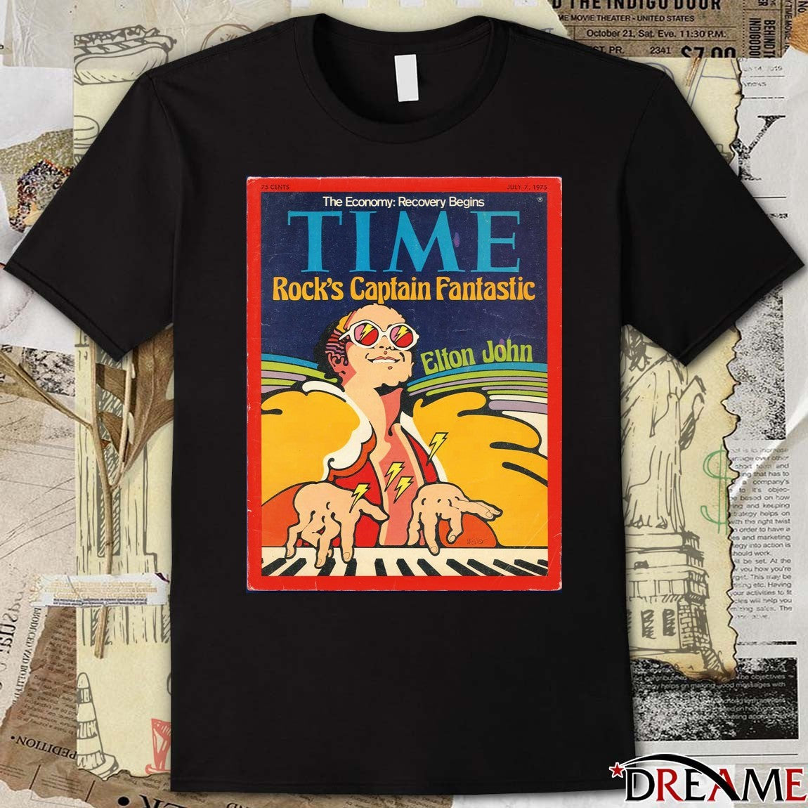 The Economy Recovery Begins Time Rock’s Captain Fantastic Elton John 2025 Poster t-shirt