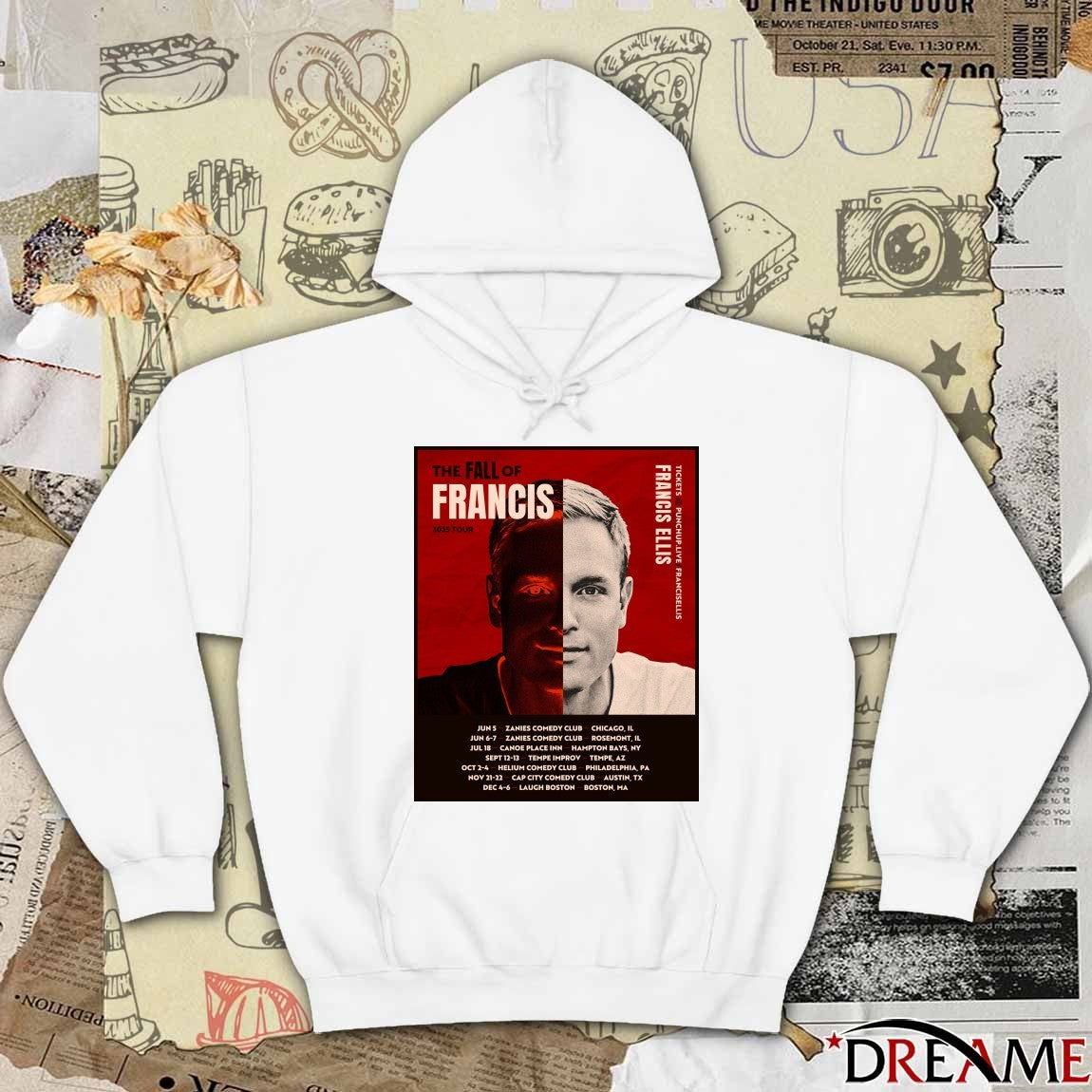The Fall Of Francis 2025 Tour Francis Ellis December 4-6 2025 Laugh Boston Boston MA Poster t-shirt