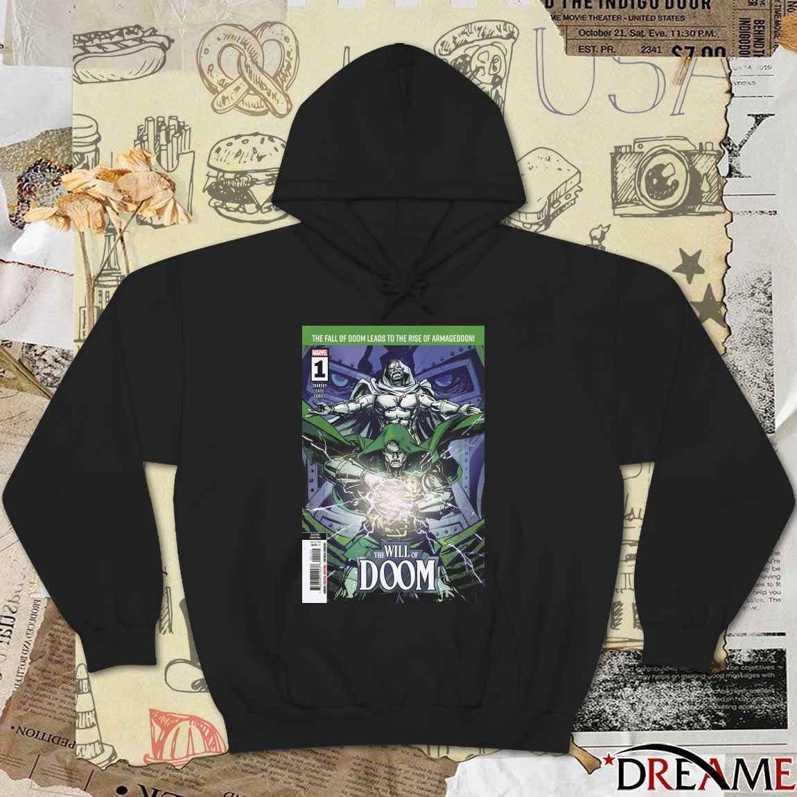 The Fall of Doom Leads to the Rise of Armageddon The Will of Doom Poster t-shirt